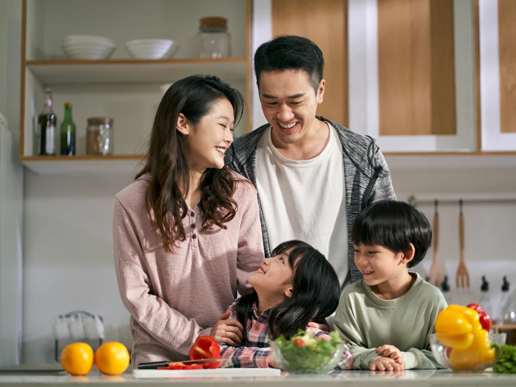 Family enjoying a healthy lifestyle for better heart health
